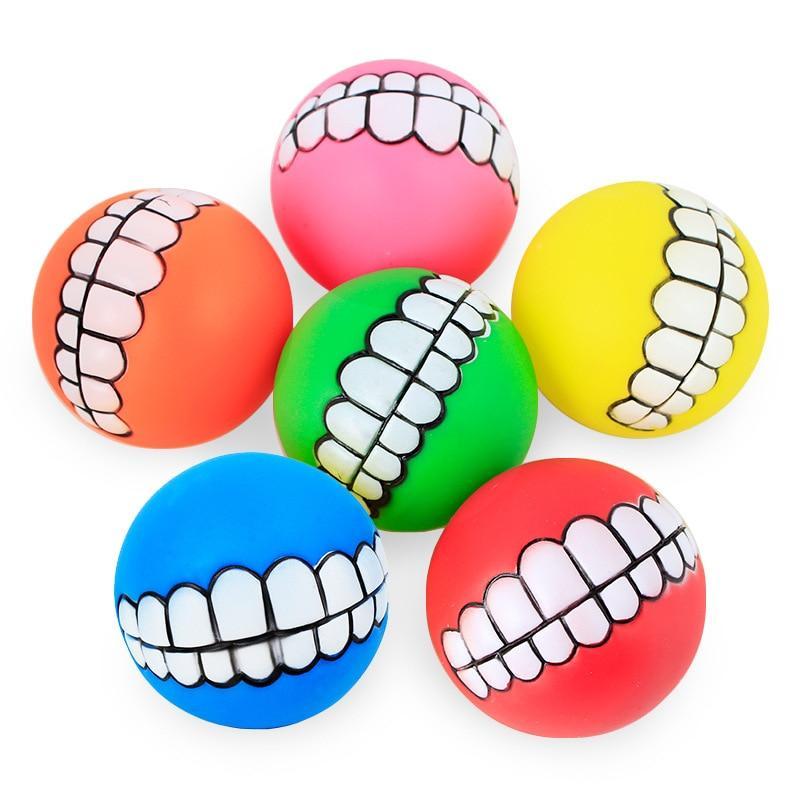 Squeaky Rubber Teeth Pet Toy